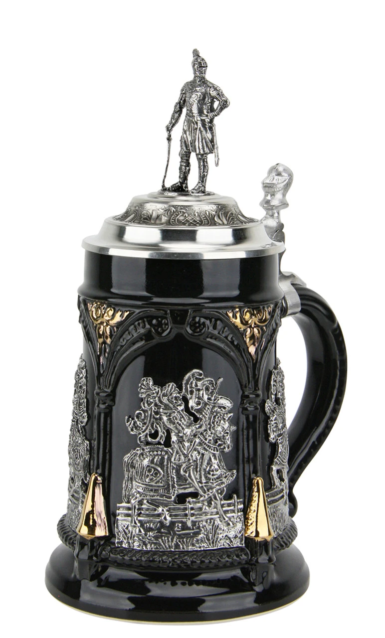 Medieval Tournament Beer Stein | Knight Lid 3 Medieval Tournament Beer Stein | Knight Lid