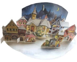 Beer Stein Store 26 Beer Stein Store -Beer Stein Store Moonlit Village Christmas Market 1955 Reproduction 3D German Advent Calendar RSV933 top view 43543.1630527082