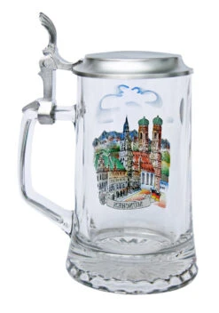 Munich Glass Beer Stein 5 Munich Glass Beer Stein -Beer Stein Store Munich Glass Beer Stein STM1 Back SM 76436.1425241308