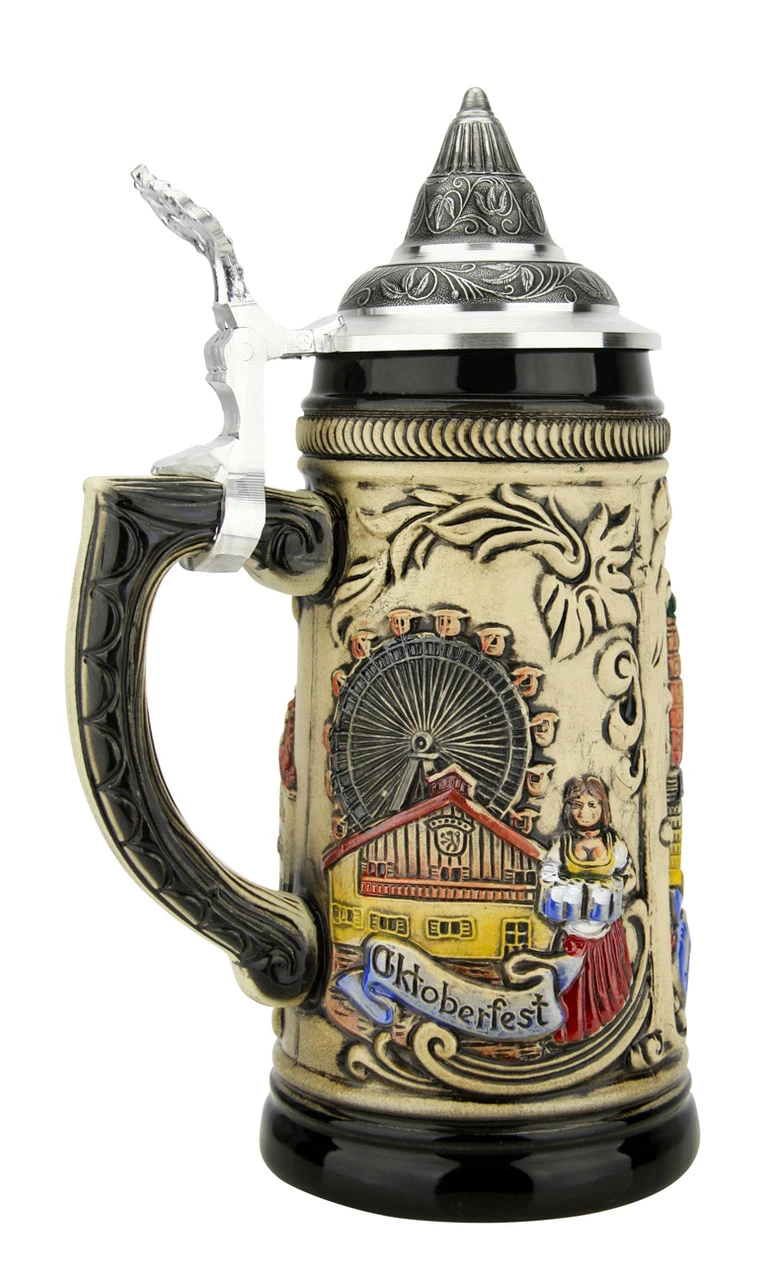 Munich Marienplatz Oktoberfest German Beer Stein 6 Munich Marienplatz Oktoberfest German Beer Stein - Image 4
