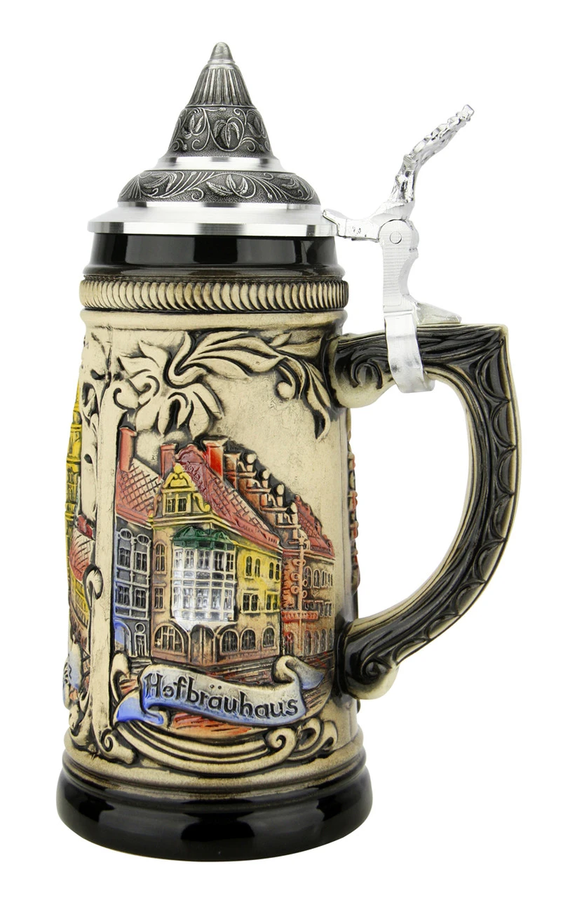 Munich Marienplatz Oktoberfest German Beer Stein 5 Munich Marienplatz Oktoberfest German Beer Stein - Image 3