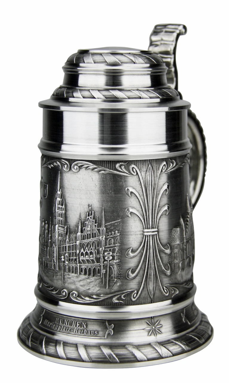 Munich Pewter Beer Stein 4 Munich Pewter Beer Stein - Image 2