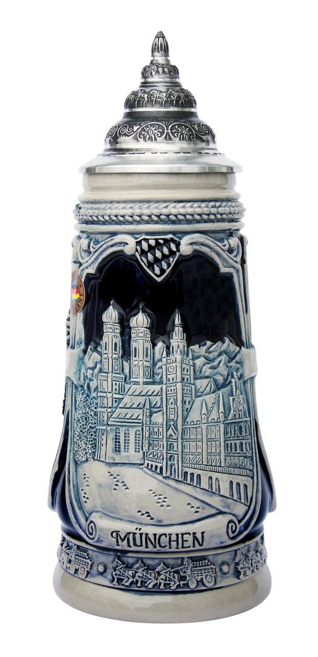 Portraits Of Munich Beer Stein | Cobalt 3 Portraits Of Munich Beer Stein | Cobalt