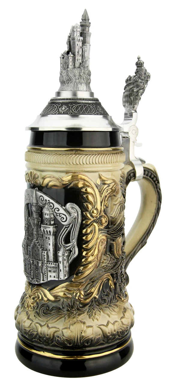 Neuschwanstein Beer Stein With Castle Lid 8 Neuschwanstein Beer Stein With Castle Lid - Image 6