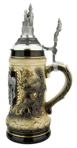 Neuschwanstein Beer Stein With Castle Lid 12 Neuschwanstein Beer Stein With Castle Lid -Beer Stein Store Neuschwanstein Beer Stein with Castle Lid ZB14239007 RS SM 17521.1611517186