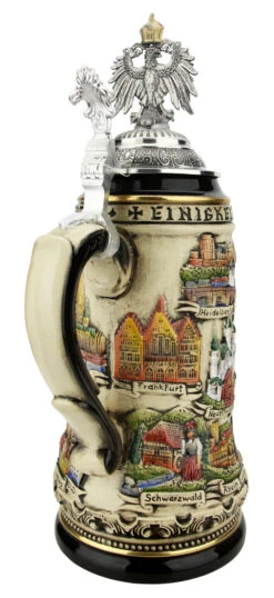 Neuschwanstein Castle German Beer Stein With Eagle Lid 12 Neuschwanstein Castle German Beer Stein With Eagle Lid -Beer Stein Store Neuschwanstein Castle German Beer Stein with Eagle Lid ZB1424S9009 Back SM 07922.1618350124