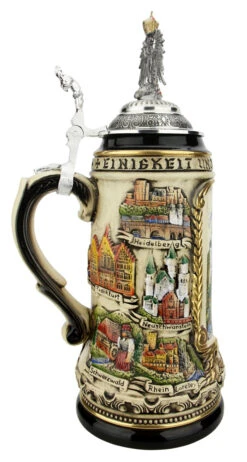 Neuschwanstein Castle German Beer Stein With Eagle Lid 13 Neuschwanstein Castle German Beer Stein With Eagle Lid -Beer Stein Store Neuschwanstein Castle German Beer Stein with Eagle Lid ZB1424S9009 LS SM 92808.1618350113