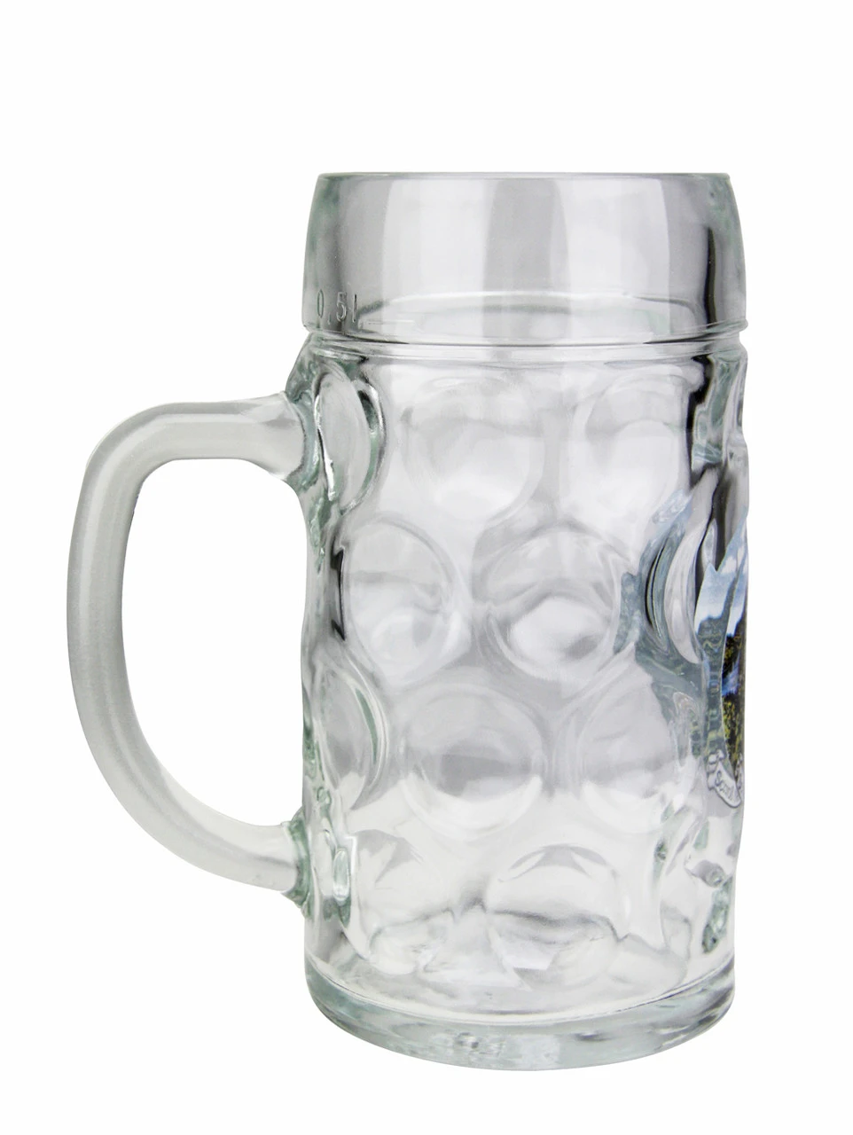 Neuschwanstein Dimpled Oktoberfest Glass Beer Mug 0.5 Liter 4 Neuschwanstein Dimpled Oktoberfest Glass Beer Mug 0.5 Liter - Image 2