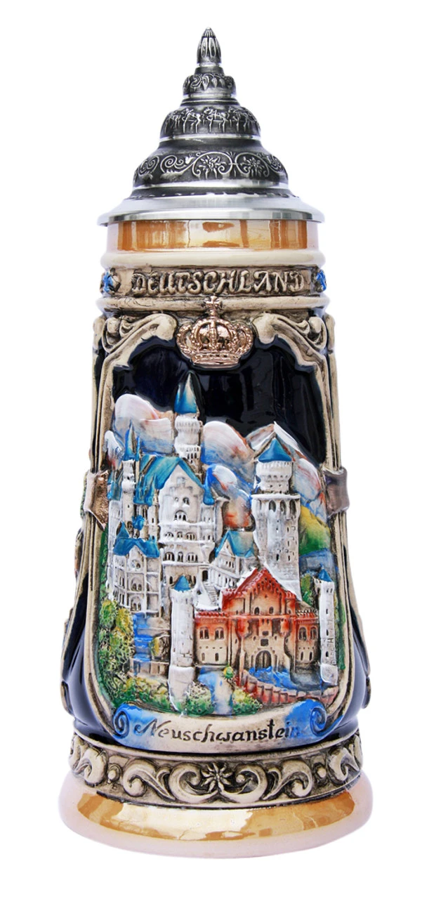 Neuschwanstein And Hohenschwangau Castle Beer Stein 3 Neuschwanstein And Hohenschwangau Castle Beer Stein