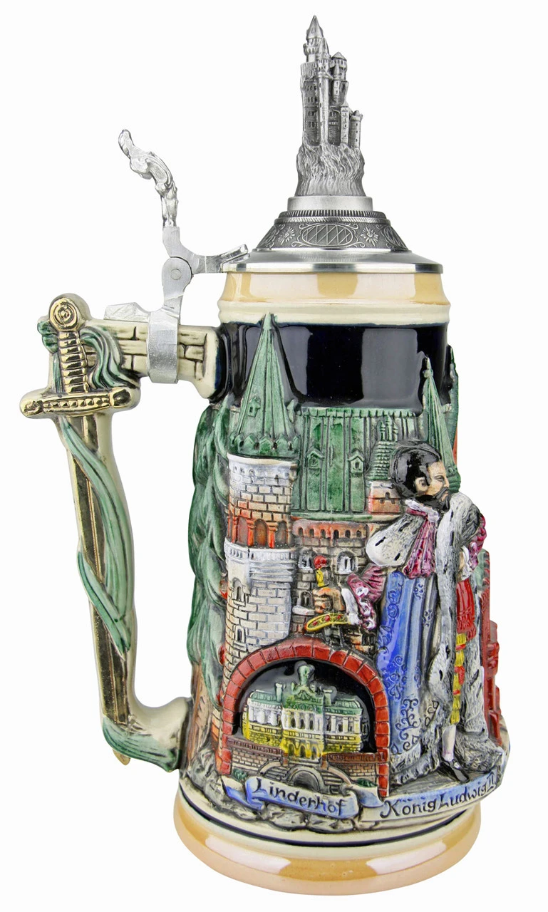 Neuschwanstein And King Ludwig Castle 3D Beer Stein With Castle Lid 8 Neuschwanstein And King Ludwig Castle 3D Beer Stein With Castle Lid - Image 6
