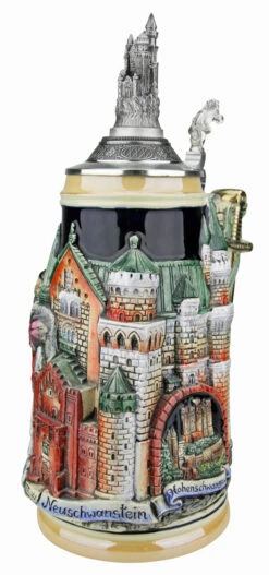Neuschwanstein And King Ludwig Castle 3D Beer Stein With Castle Lid 11 Neuschwanstein And King Ludwig Castle 3D Beer Stein With Castle Lid -Beer Stein Store Neuschwanstein and King Ludwig Castle 3D Beer Stein with Castle Lid ZB19989910N RA SM 37648.1541375901