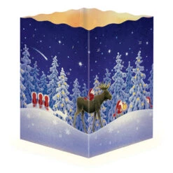 Nordic Night Nisse Lantern 3D Paper German Advent Calendar