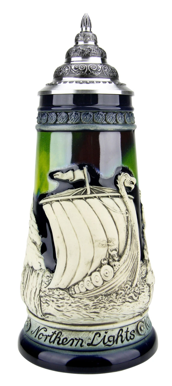 Northern Lights Viking Beer Stein 3 Northern Lights Viking Beer Stein