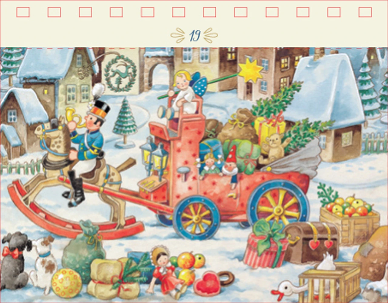 Nostalgic Christmas Card 24 Postcards Tear Off German Advent Calendar 4 Nostalgic Christmas Card 24 Postcards Tear Off German Advent Calendar - Image 2