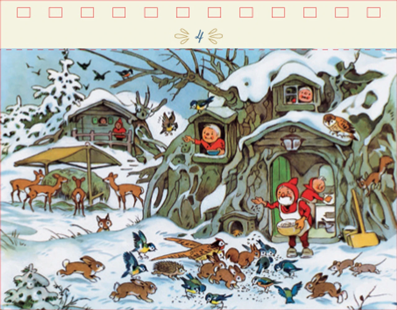 Nostalgic Christmas Card 24 Postcards Tear Off German Advent Calendar 7 Nostalgic Christmas Card 24 Postcards Tear Off German Advent Calendar - Image 5