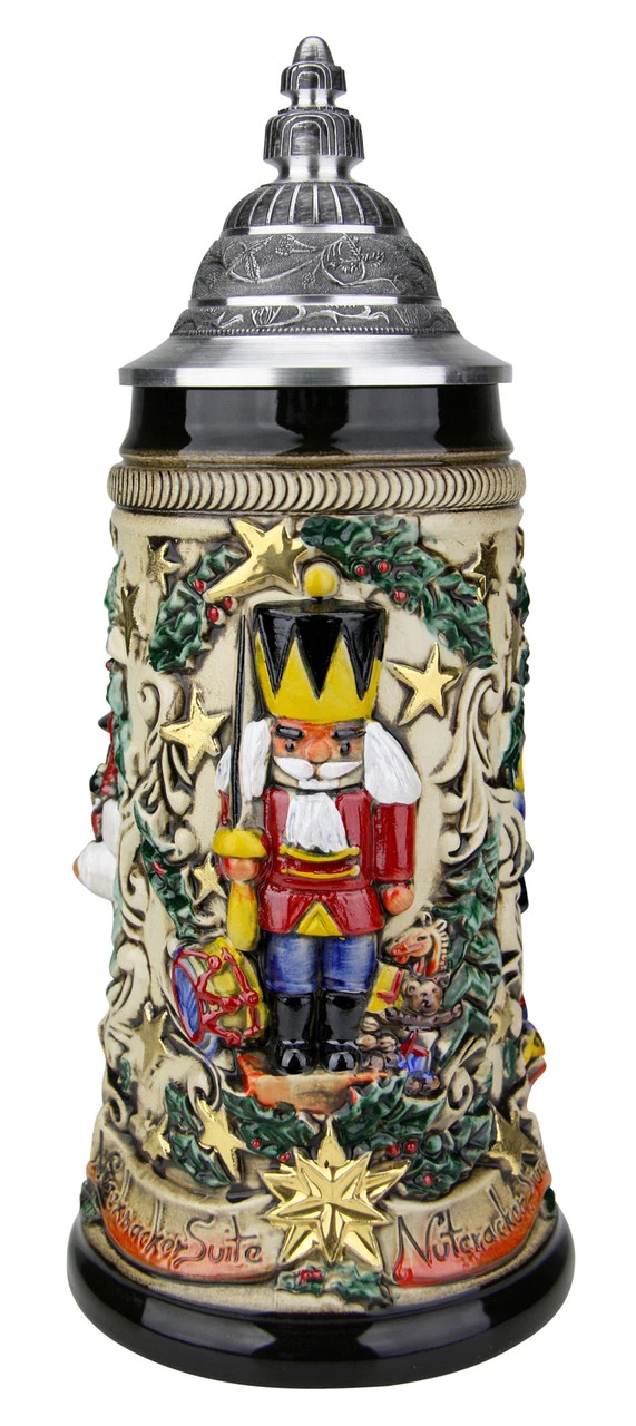 Nutcracker Suite Christmas Beer Stein Rustic 3 Nutcracker Suite Christmas Beer Stein Rustic
