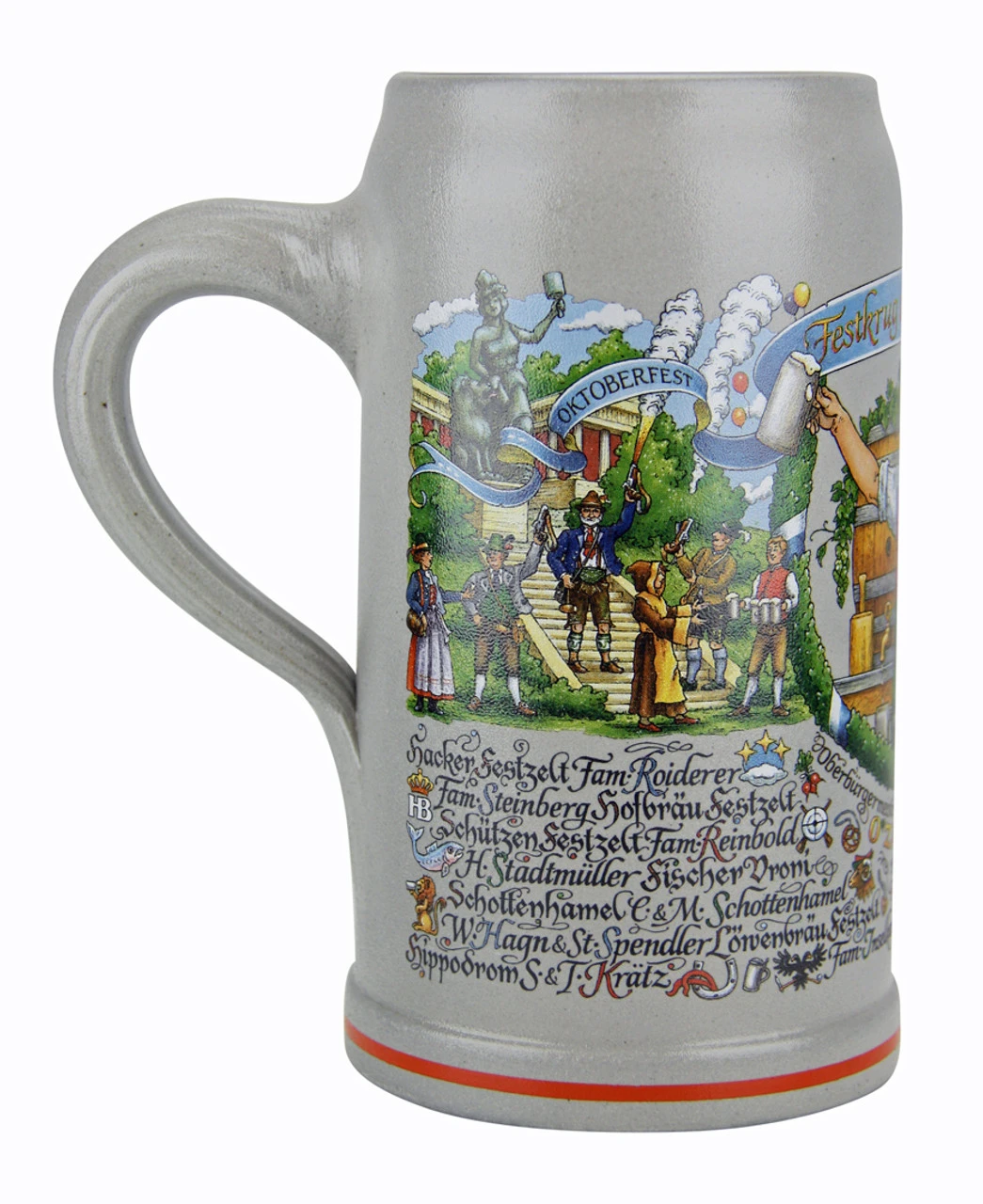 Official Munich Oktoberfest 2013 Wirtekrug Salt Glaze Beer Mug 6 Official Munich Oktoberfest 2013 Wirtekrug Salt Glaze Beer Mug - Image 4