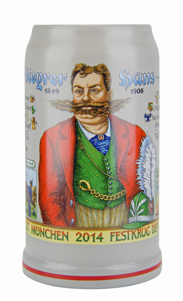 Official Munich Oktoberfest 2014 Wirtekrug Salt Glaze Beer Mug 4 Official Munich Oktoberfest 2014 Wirtekrug Salt Glaze Beer Mug - Image 2