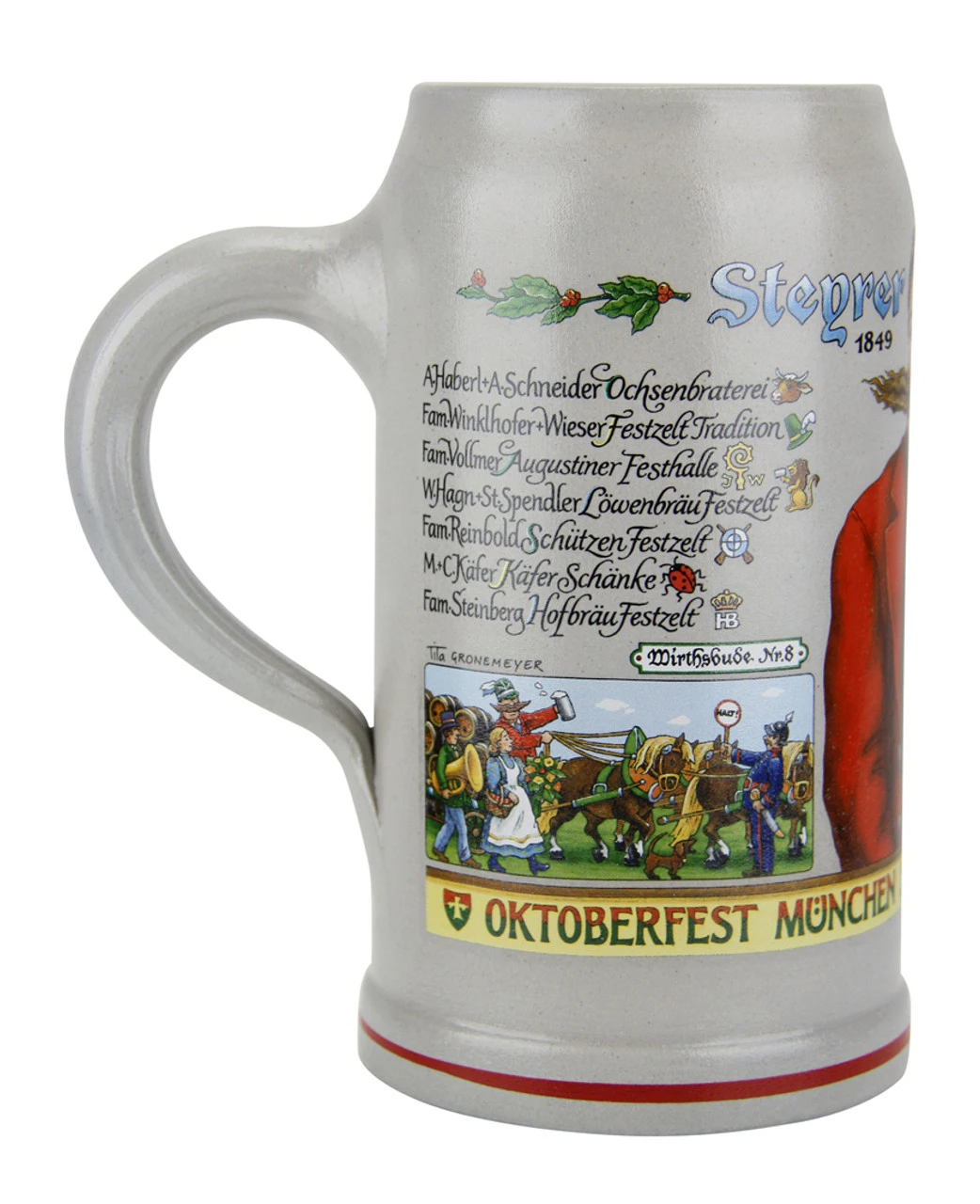 Official Munich Oktoberfest 2014 Wirtekrug Salt Glaze Beer Mug 7 Official Munich Oktoberfest 2014 Wirtekrug Salt Glaze Beer Mug - Image 5