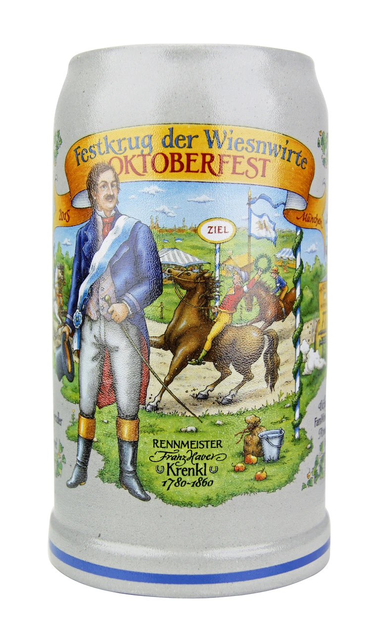 Official Munich Oktoberfest 2015 Wirtekrug Salt Glaze Beer Mug 4 Official Munich Oktoberfest 2015 Wirtekrug Salt Glaze Beer Mug - Image 2