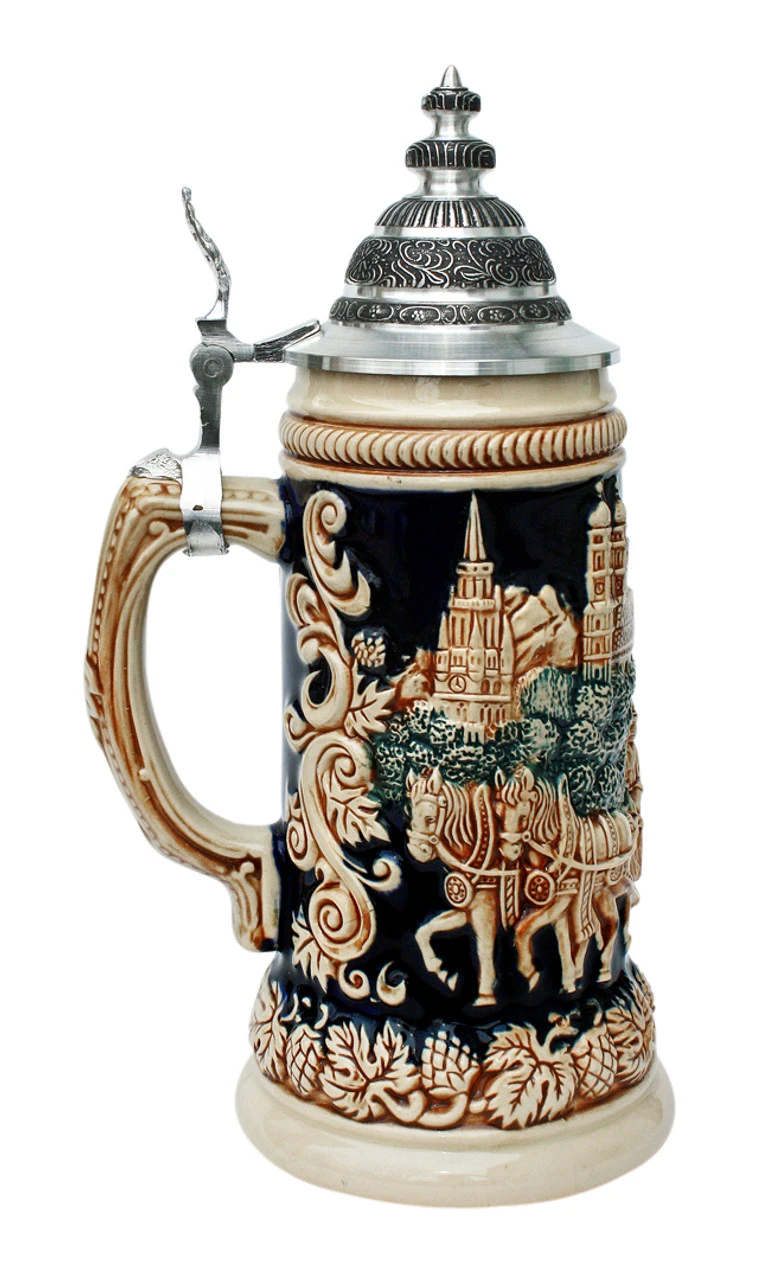 Oktoberfest Beer Wagon Antique Style Stein 4 Oktoberfest Beer Wagon Antique Style Stein - Image 2