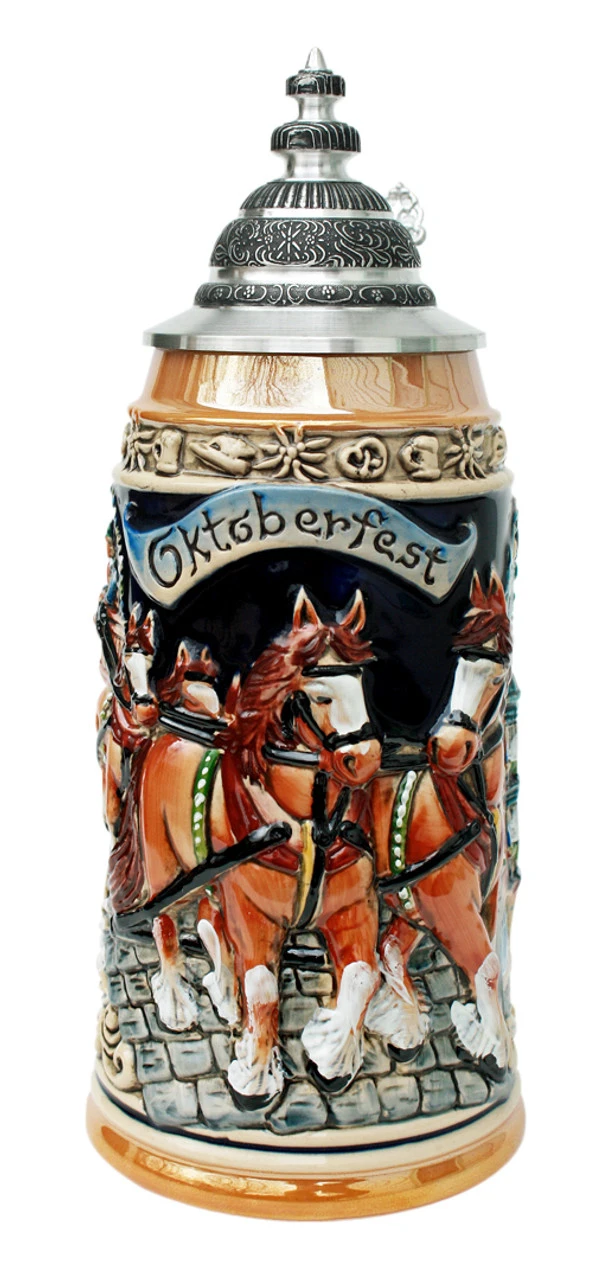 Oktoberfest Beer Wagon Stein 1 Liter 3 Oktoberfest Beer Wagon Stein 1 Liter