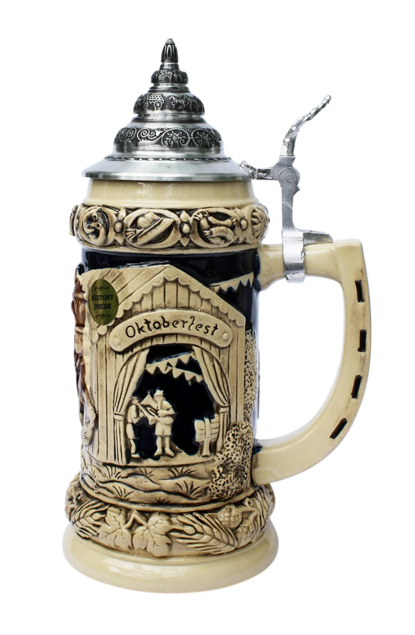Oktoberfest Clydesdale And Beer Wagon Stein Antique Style 5 Oktoberfest Clydesdale And Beer Wagon Stein Antique Style - Image 3