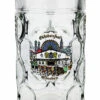 Munich Dimpled Oktoberfest Glass Beer Mug 1 Liter 1 Munich Dimpled Oktoberfest Glass Beer Mug 1 Liter -Beer Stein Store Oktoberfest Dimpled Glass Mug 1 Liter GS2110OF FNT SM 41605.1515708005