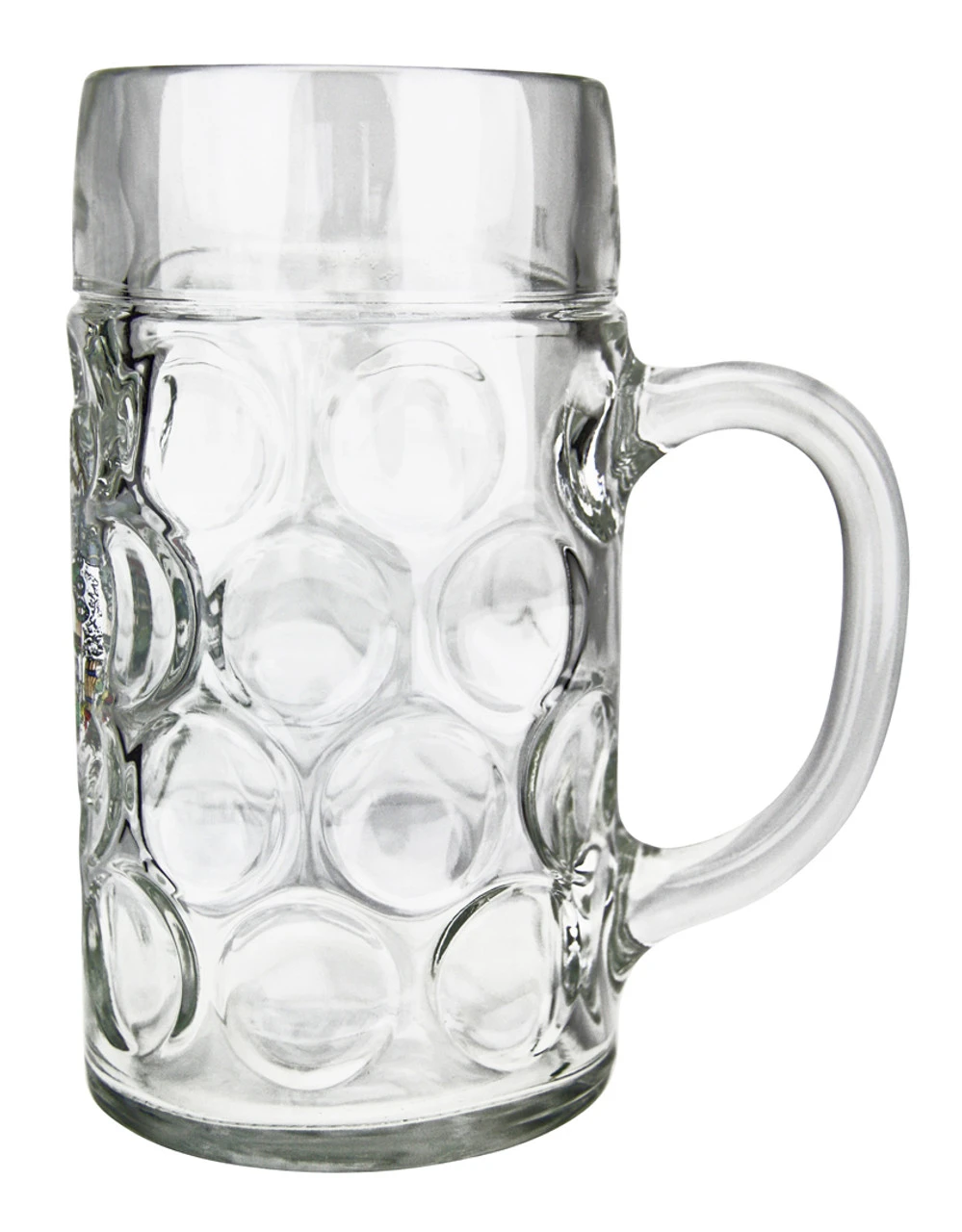 Munich Dimpled Oktoberfest Glass Beer Mug 1 Liter 4 Munich Dimpled Oktoberfest Glass Beer Mug 1 Liter - Image 2