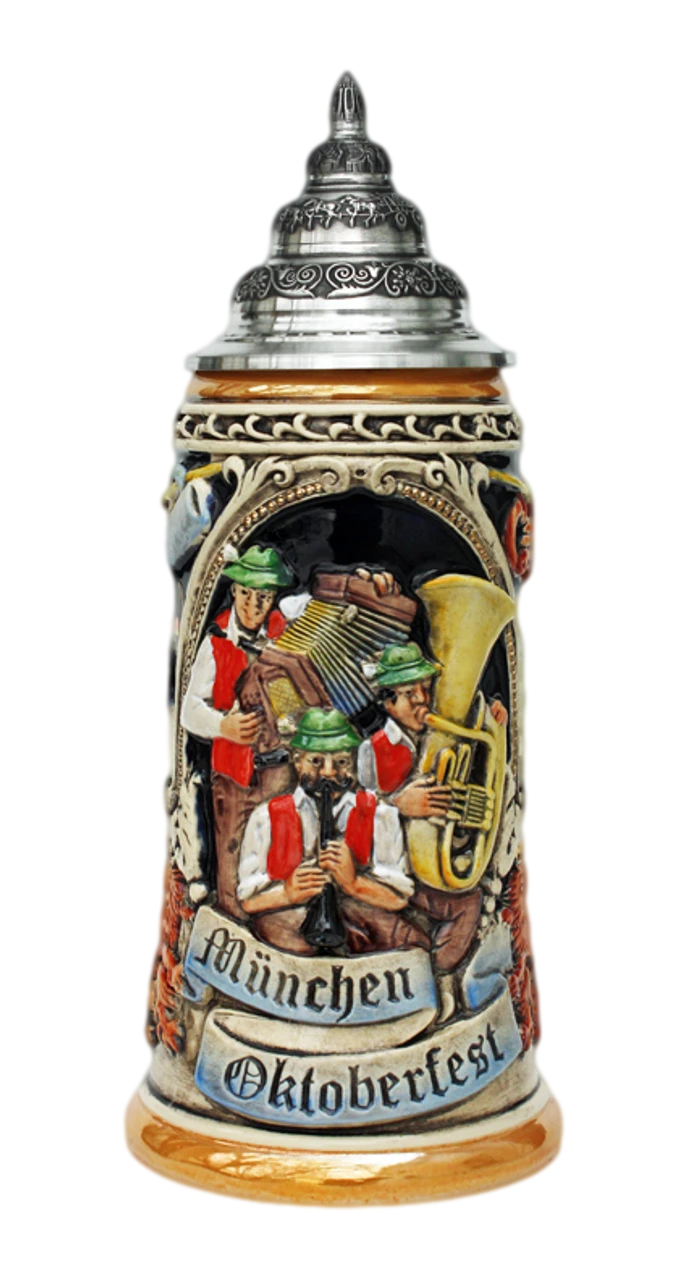 Oktoberfest Oompah Band Beer Stein 3 Oktoberfest Oompah Band Beer Stein