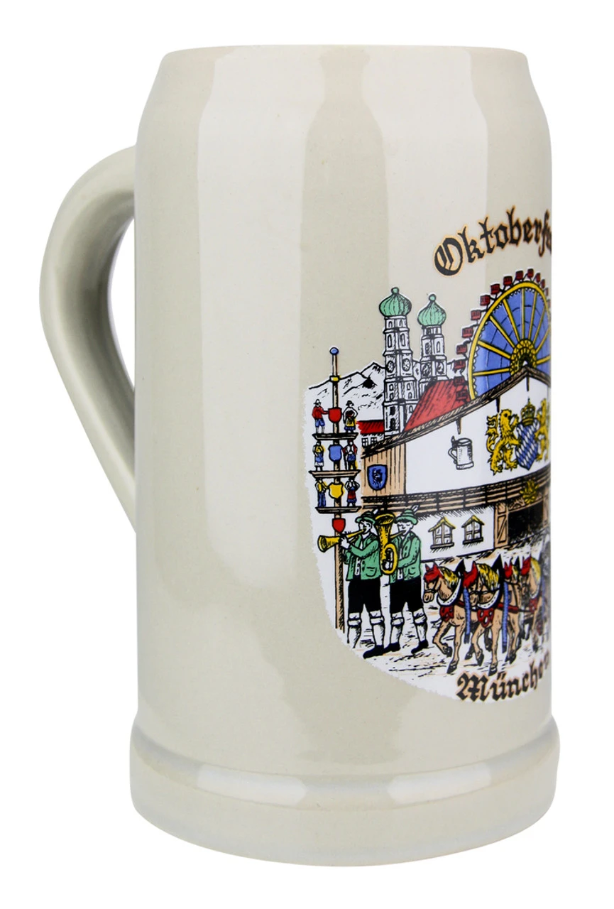 Oktoberfest Stoneware Beer Mug 1 Liter 3 Oktoberfest Stoneware Beer Mug 1 Liter