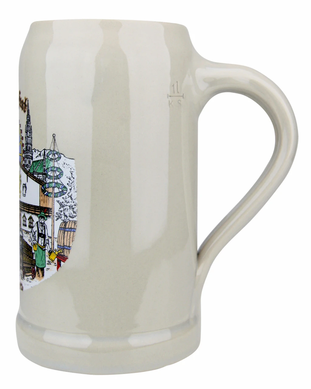 Oktoberfest Stoneware Beer Mug 1 Liter 5 Oktoberfest Stoneware Beer Mug 1 Liter - Image 3