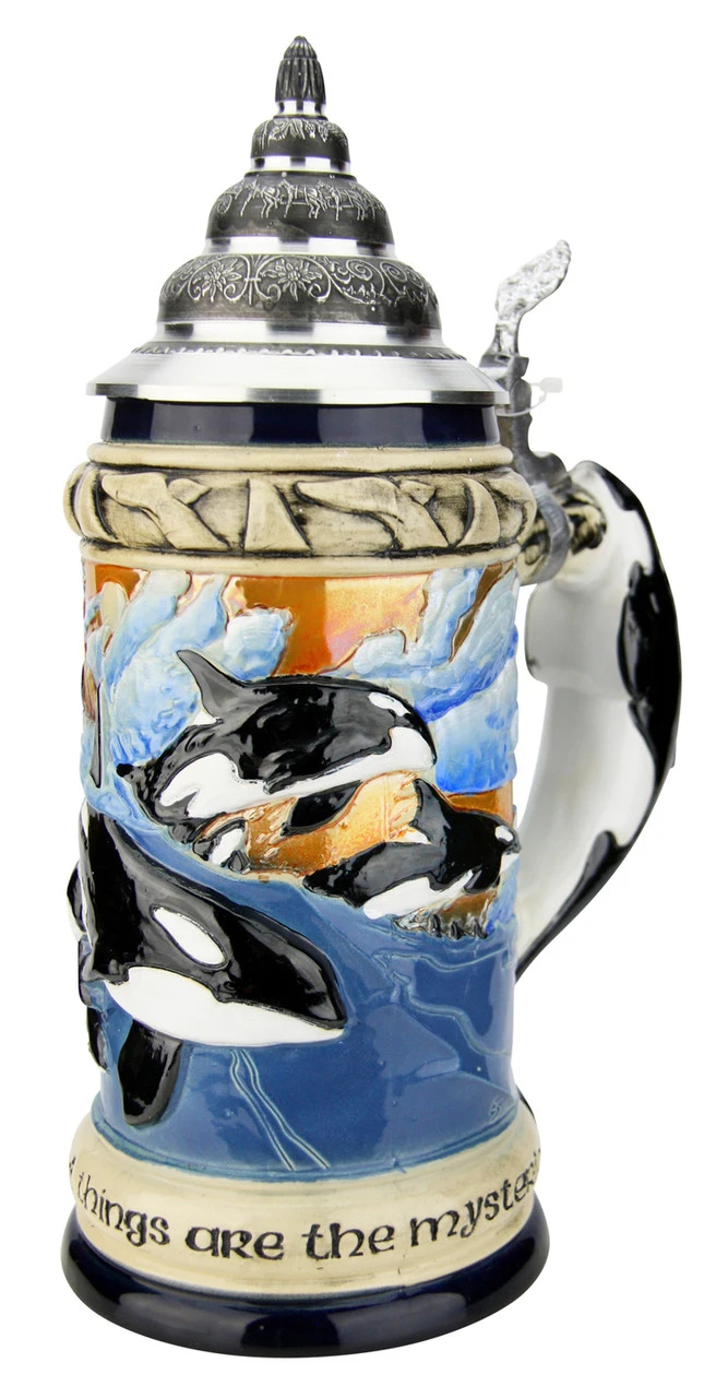 Orca Killer Whale | Majesties Of The Seas Beer Stein 3 Orca Killer Whale | Majesties Of The Seas Beer Stein