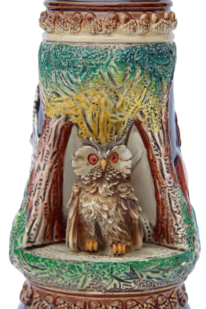 Owl Wildlife Grotto Beer Stein 6 Owl Wildlife Grotto Beer Stein - Image 4