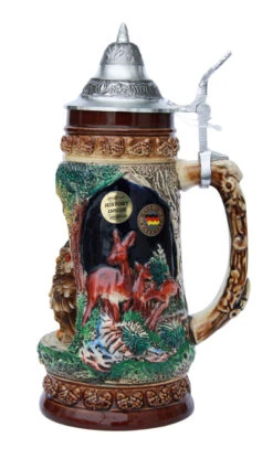 Owl Wildlife Grotto Beer Stein 7 Owl Wildlife Grotto Beer Stein -Beer Stein Store Owl Wildlife Beer Stein K335BO RS SM 55687.1401398706
