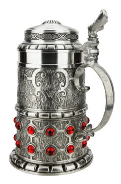 Pewter Rubin Swarovski Beer Stein 10 Pewter Rubin Swarovski Beer Stein -Beer Stein Store Pewter Rubin Swarovski Beer Stein AS13115 Back SM 06034.1618255234