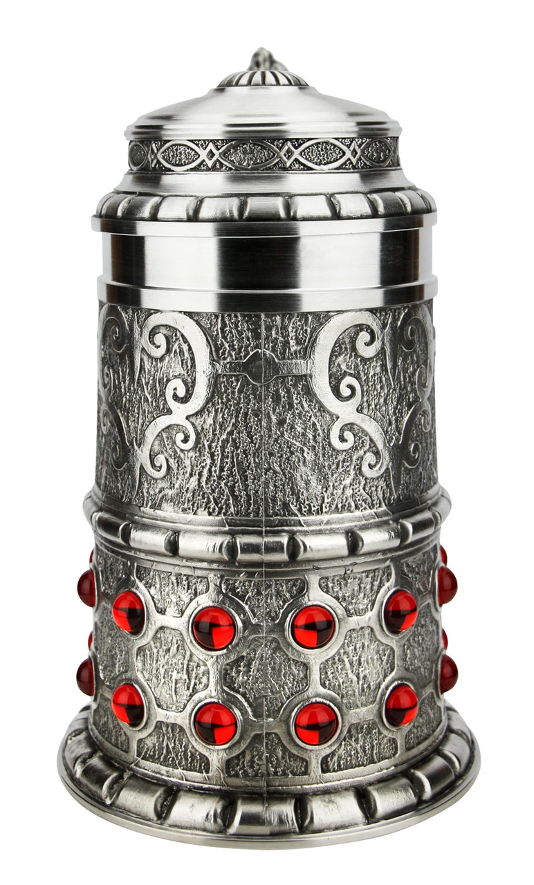 Pewter Rubin Swarovski Beer Stein 8 Pewter Rubin Swarovski Beer Stein - Image 6