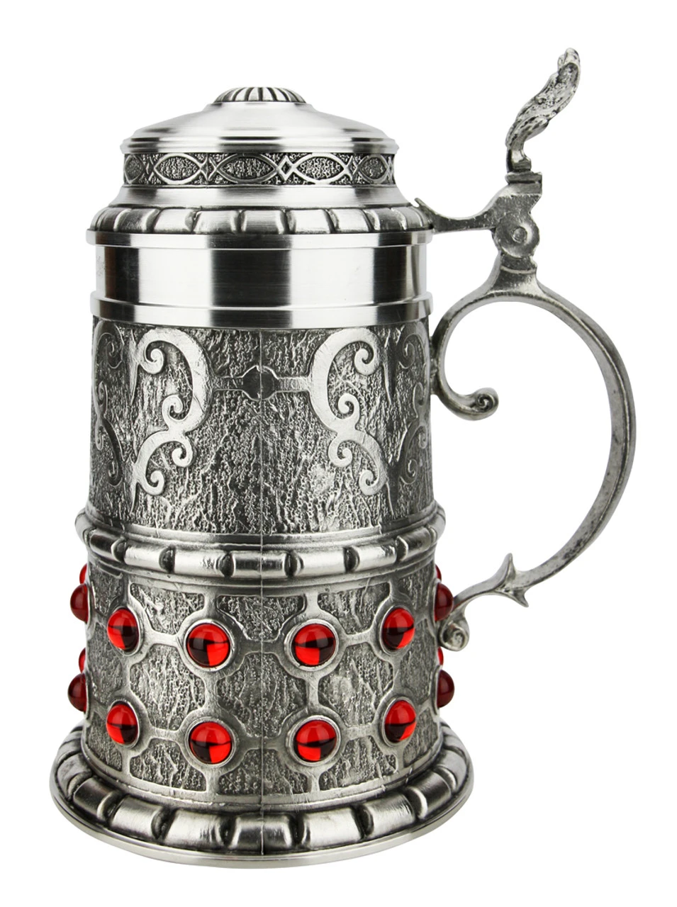 Pewter Rubin Swarovski Beer Stein 7 Pewter Rubin Swarovski Beer Stein - Image 5