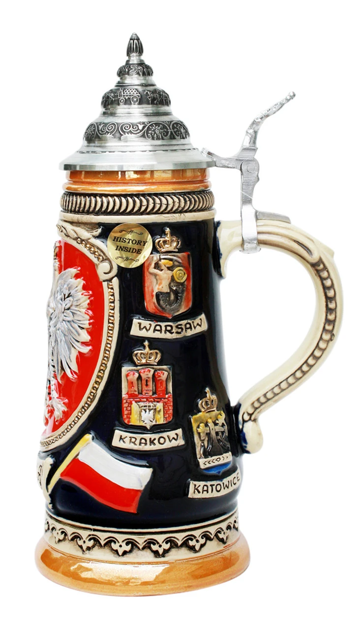 Polska Beer Stein Cobalt 4 Polska Beer Stein Cobalt - Image 2