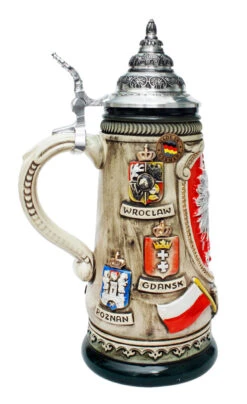 Polska Beer Stein Rustic 7 Polska Beer Stein Rustic -Beer Stein Store Polska Poland Beer Stein K307RUP LS SM 92619.1443205928