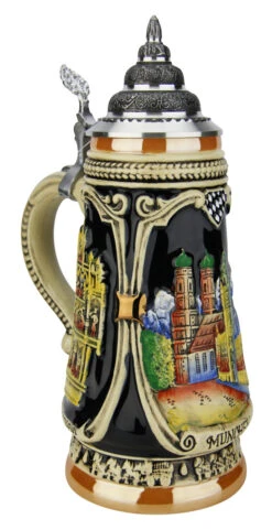 Portraits Of Munich Hand Painted Beer Stein -Beer Stein Store Portraits of Munich Hand Painted Beer Stein K303MN LA SM 49924.1592241180