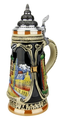 Portraits Of Munich Hand Painted Beer Stein -Beer Stein Store Portraits of Munich Hand Painted Beer Stein K303MN RA SM 66060.1592241190