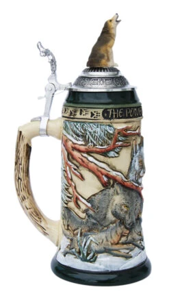 Power Of The Pack Wolf Beer Stein With Wolf Lid 8 Power Of The Pack Wolf Beer Stein With Wolf Lid -Beer Stein Store Power of the Pack Beer Stein K955RUW LS SM 73090.1401398817