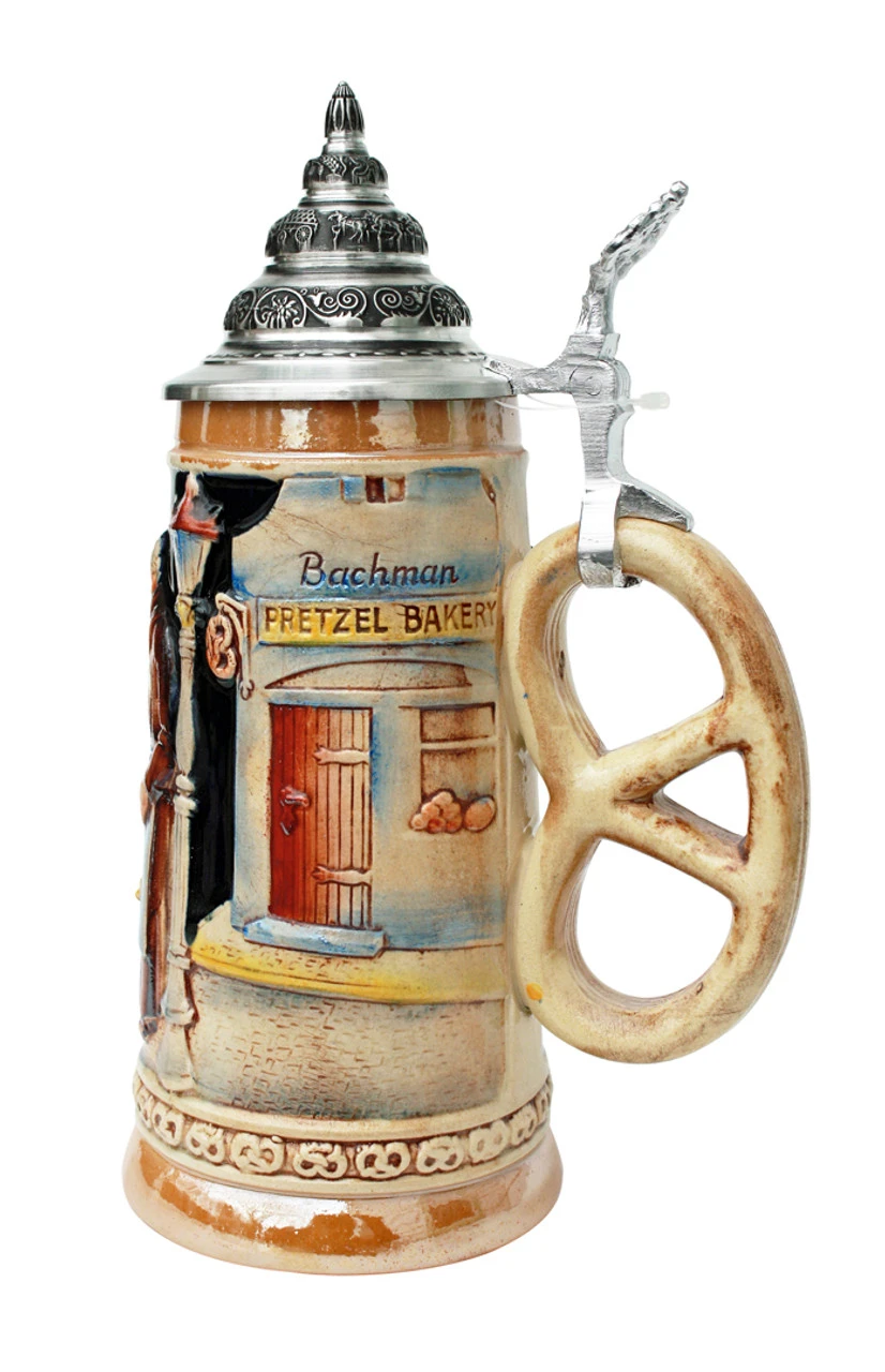 Pretzel Bakery Beer Stein With Pretzel Handle 3 Pretzel Bakery Beer Stein With Pretzel Handle