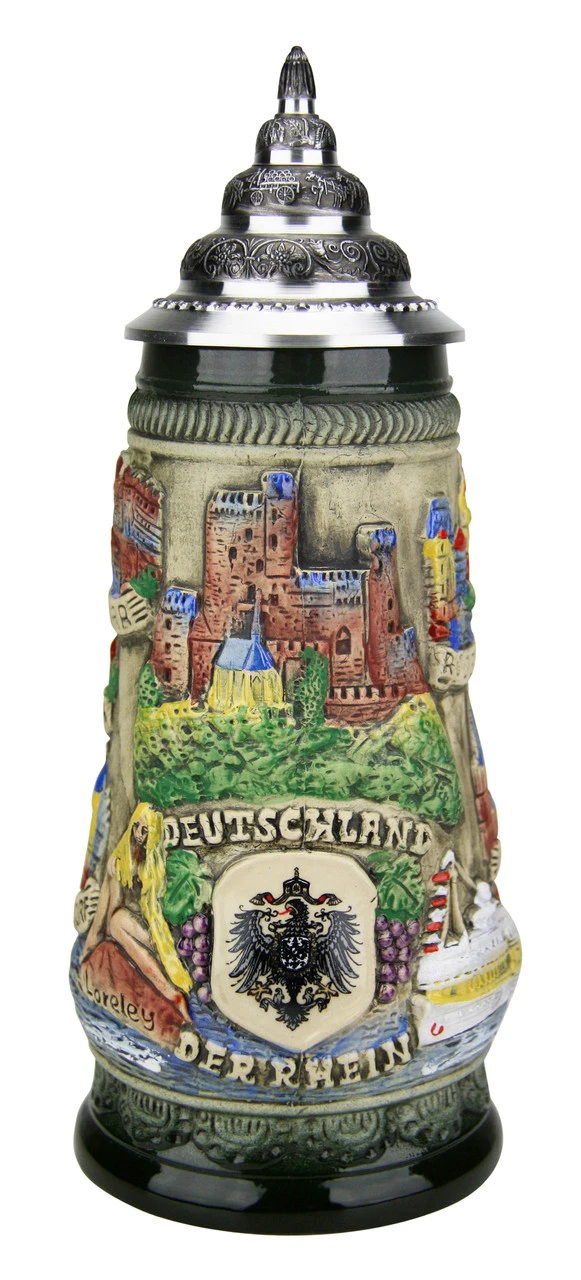 Rhein River Beer Stein Rustic 4 Rhein River Beer Stein Rustic - Image 2