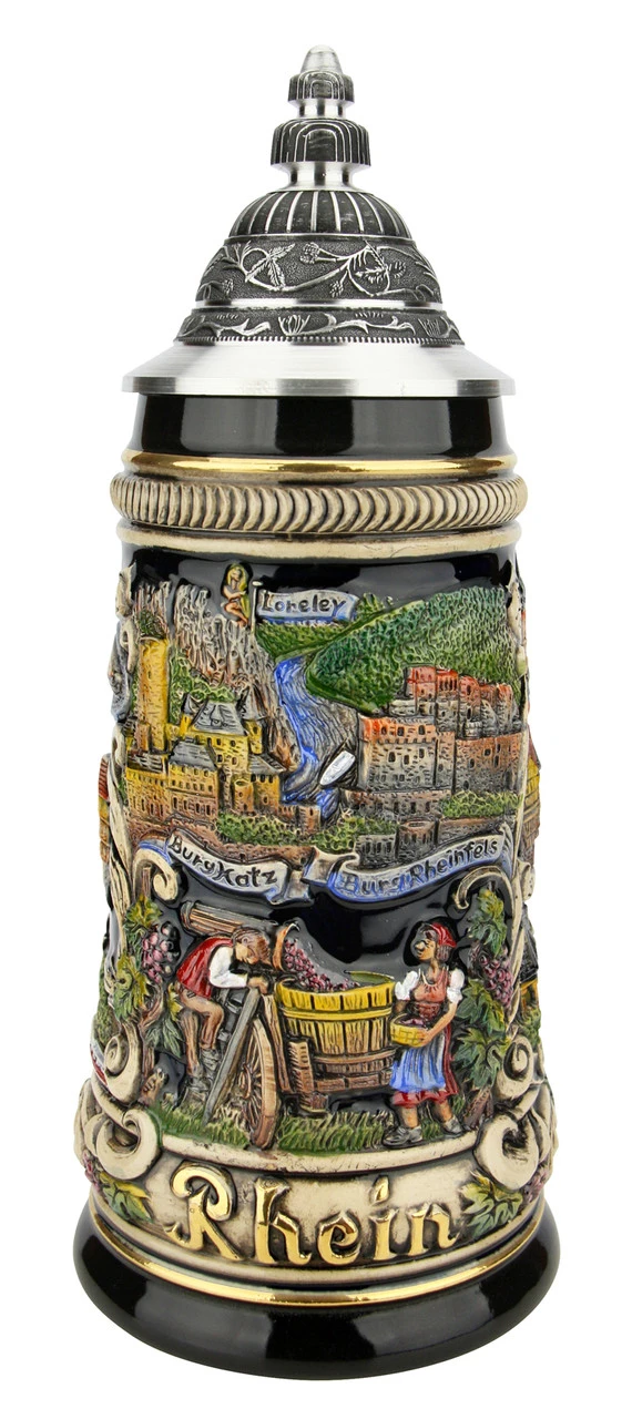 Rhein River German Beer Stein 3 Rhein River German Beer Stein