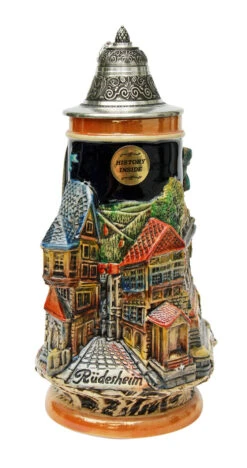 Rhein River Towns Souvenir Beer Stein 9 Rhein River Towns Souvenir Beer Stein -Beer Stein Store Rhein River Towns Souvenir Beer Stein KT0635BZ FNT SM 11510.1446647843