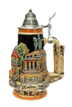 Rhein River Towns Souvenir Beer Stein 8 Rhein River Towns Souvenir Beer Stein -Beer Stein Store Rhein River Towns Souvenir Beer Stein KT0635BZ RS SM 85675.1446647830