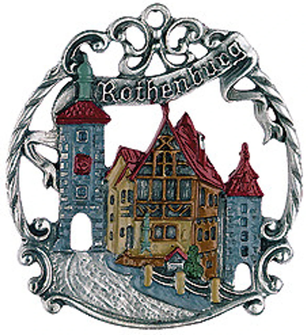 Rothenburg German Pewter Christmas Tree Ornament 3 Rothenburg German Pewter Christmas Tree Ornament