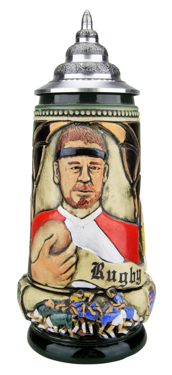 Rugby Beer Stein Rustic 3 Rugby Beer Stein Rustic